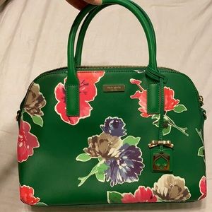 Floral Leather Kate Spade Satchel Purse